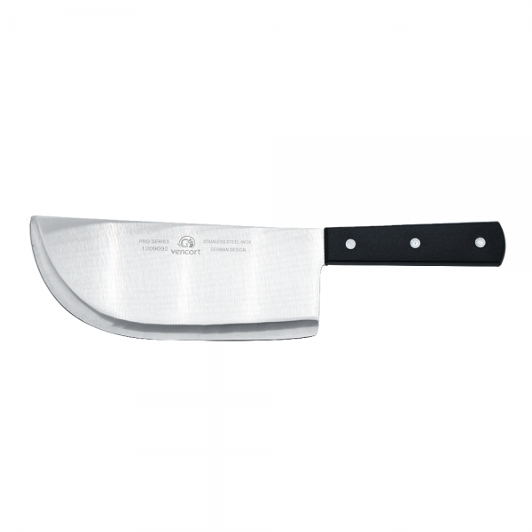 Hacha Profesional 8 Pulgadas Acero Inoxidable Mango Negro