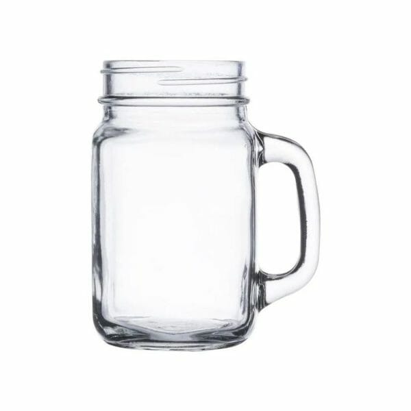 Juego de Tarros Mason Jar Liso Con Tapa y Popote 470 Ml - Image 3