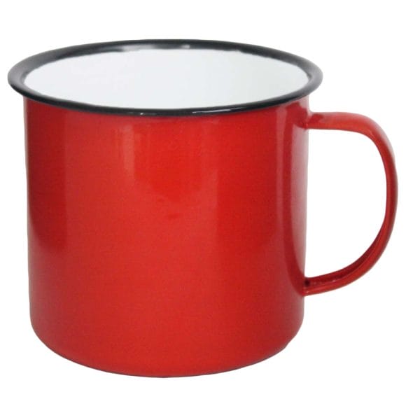Pocillos Bicolor Taza De Peltre 635 Ml Color Rojo - Image 3
