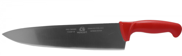Cuchillo Chef de 10" Acero Inoxidable Mango Rojo - Image 2
