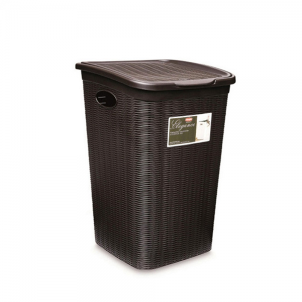 Cesto Para Ropa Con Pedal Elegance Moka 50 L - Image 2