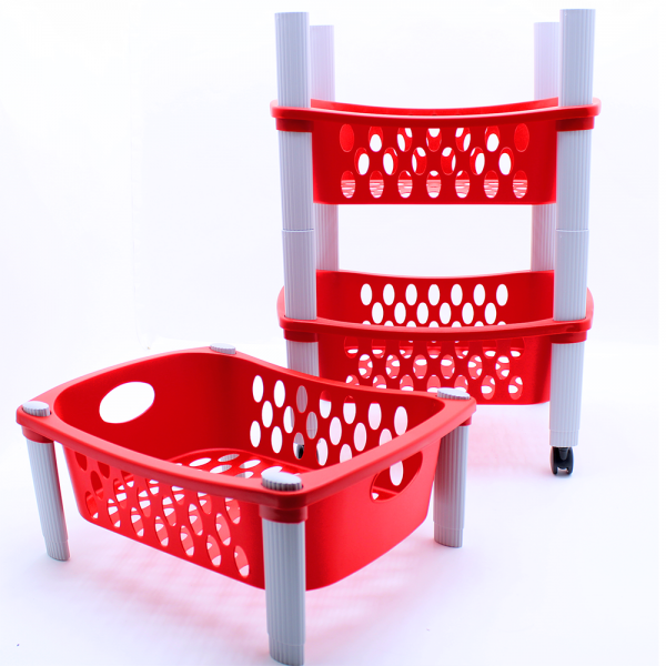Carrito Organizador 3 Niveles Rojo