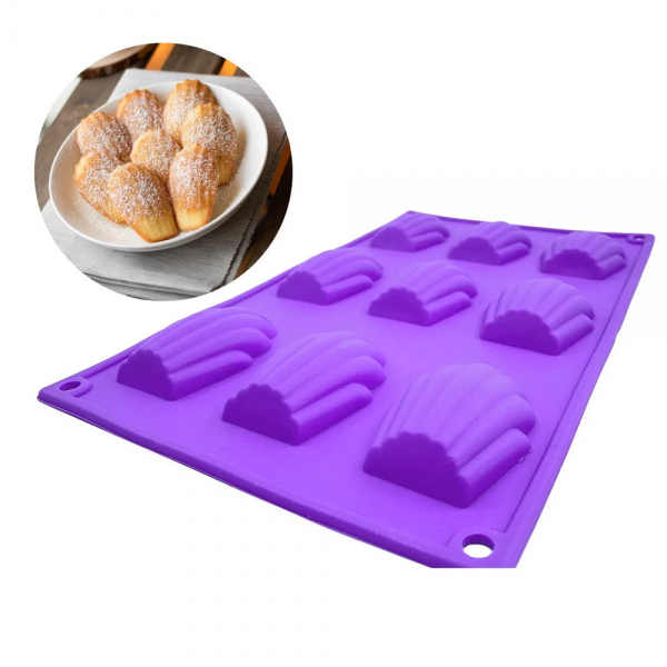 Molde de Silicón Para Repostería Madalenas Con 9 Cavidades - Image 3