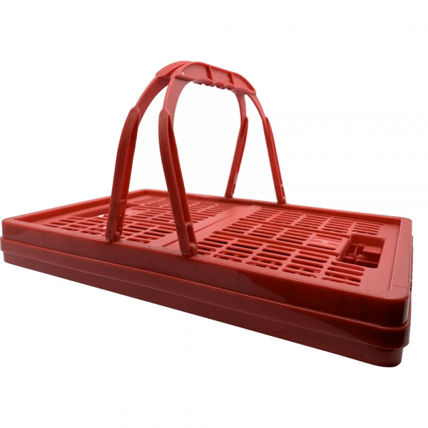 Canasta Plegable De Mano Roja - Image 3