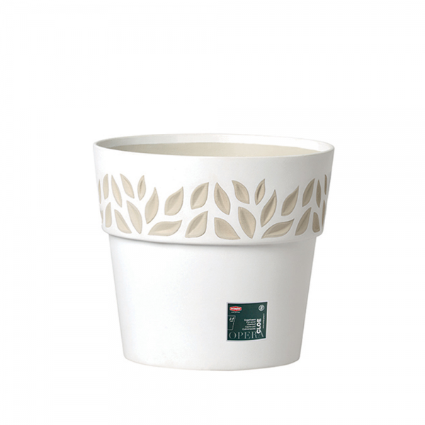 Maceta Blanca Italiana Con Decorado 30 cm - Image 2