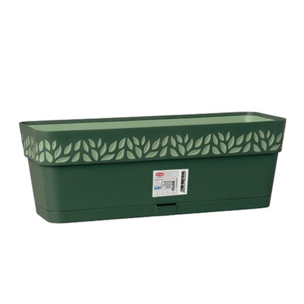 Maceta Grande Rectangular Italianas Interior Exterior Verde 9 Litros