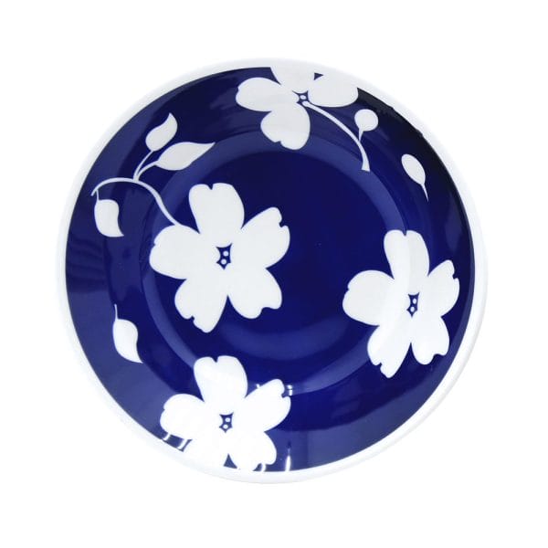 Plato Soperos Hondo De Cerámica Decorado Jasmin Azul