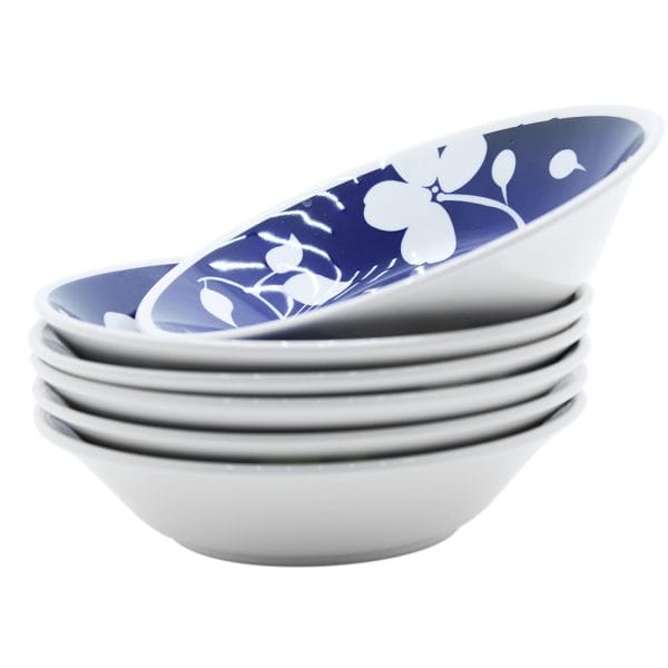 Plato Soperos Hondo De Cerámica Decorado Jasmin Azul - Image 3