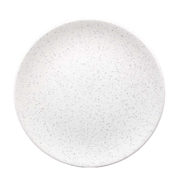 Plato Trinche Extendido Cerámica Blanco Jasepado Baunilha 26 Cm