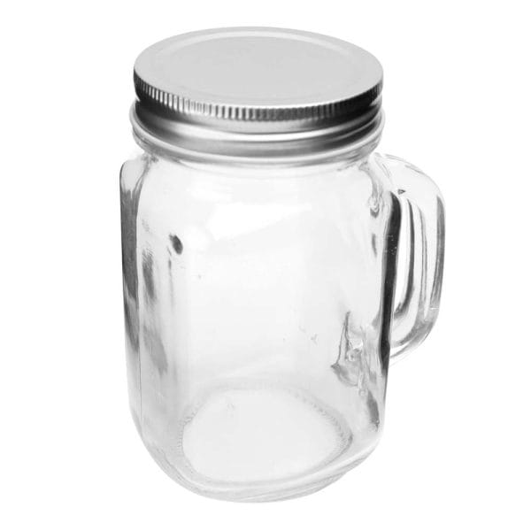 Tarro Mason Jar De Vidrio Con Tapa Plateada 470 Ml - Image 3