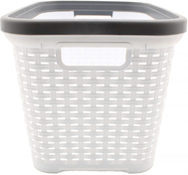 Canasta Organizadora Cesto Para Ropa Multiusos Plástico Blanco - Image 2