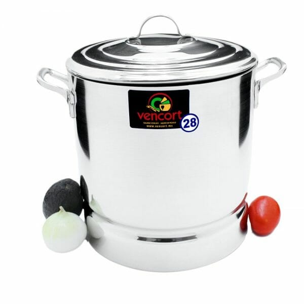 Vaporera Con Disco Y Tapa Aluminio Triple Fuerte Profesional 17 lts