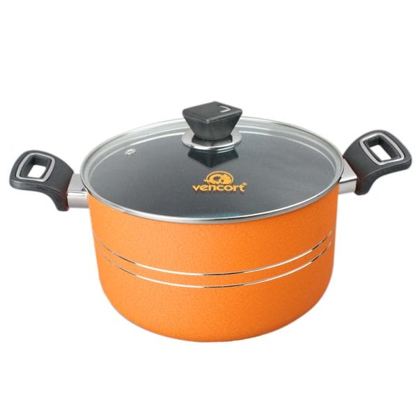 Cacerola De Aluminio Con Antiadherente Naranja 30 Cm / 11 Lts