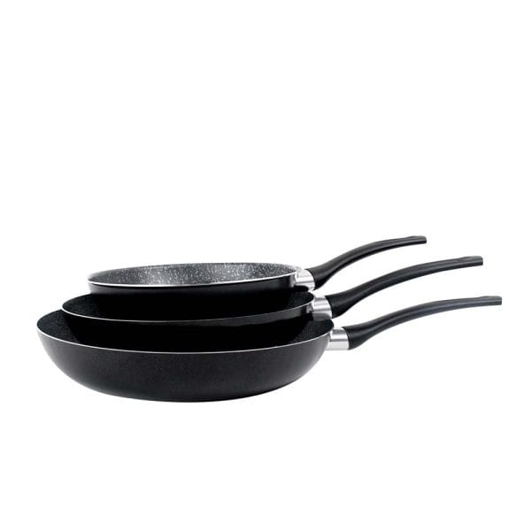 Juego De 3 Sartenes Italianos Negros Con Antiadherente - Image 4