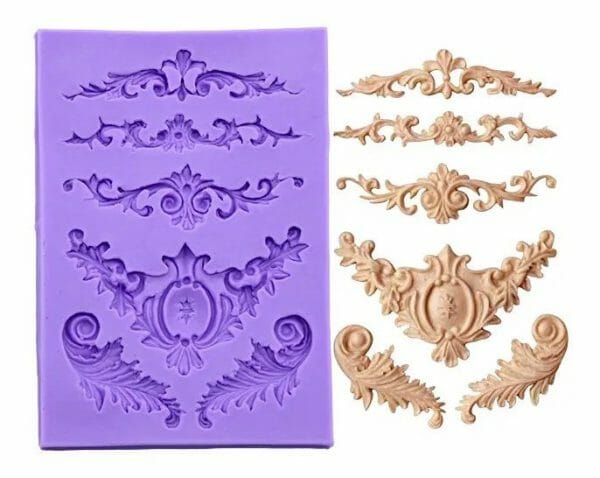 Tapete Molde Estilo Barroco Silicón para fondant