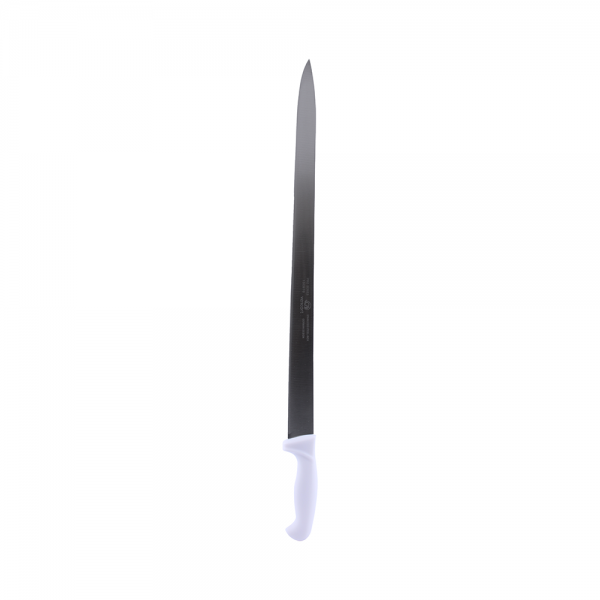 Cuchillo Cecinero Liso 19" Mango Blanco Profesional - Image 2