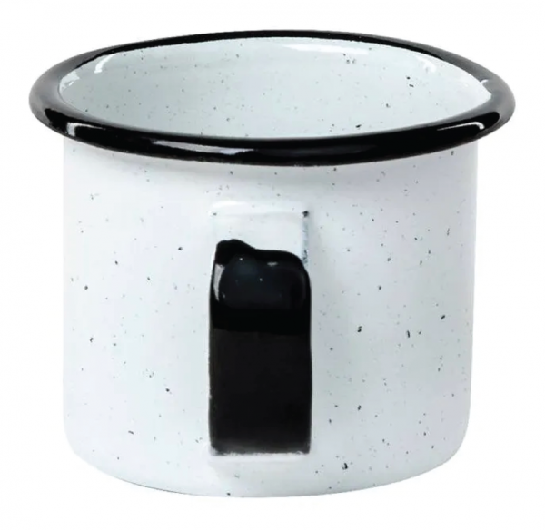 Pocillo Taza De Peltre Blanco Jaspeado 85 Ml – Pack 12 Pzs - Image 2