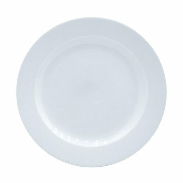 Juego de 12 Platos Redondo Trinche Loza Blanca 24cm - Image 2
