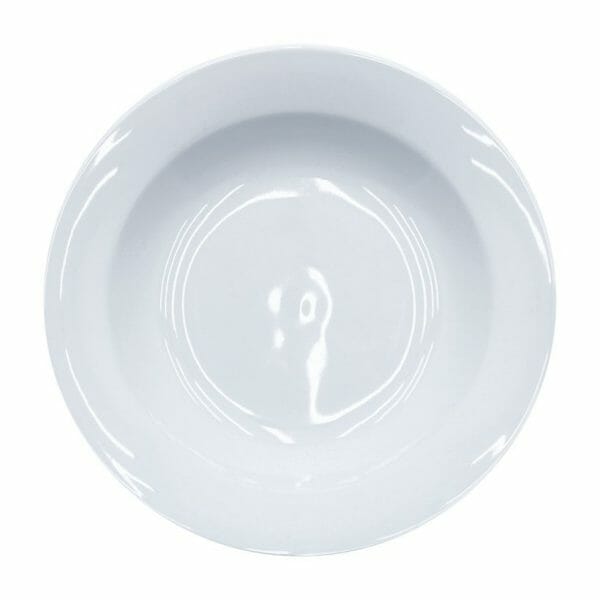 Juego de 12 Platos Redondo Sopero Loza Blanca 22cm