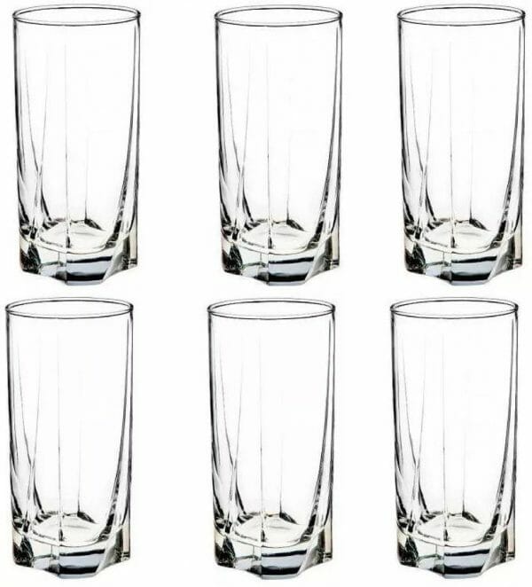 Excelente juego de 6 vasos de vidrio Vencort, compra ahora y aprovecha la gran oferta