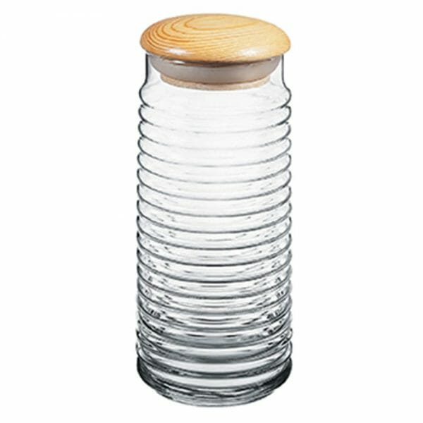 Juego de 3 Frascos Con Tapa De Madera 1.5 Lts