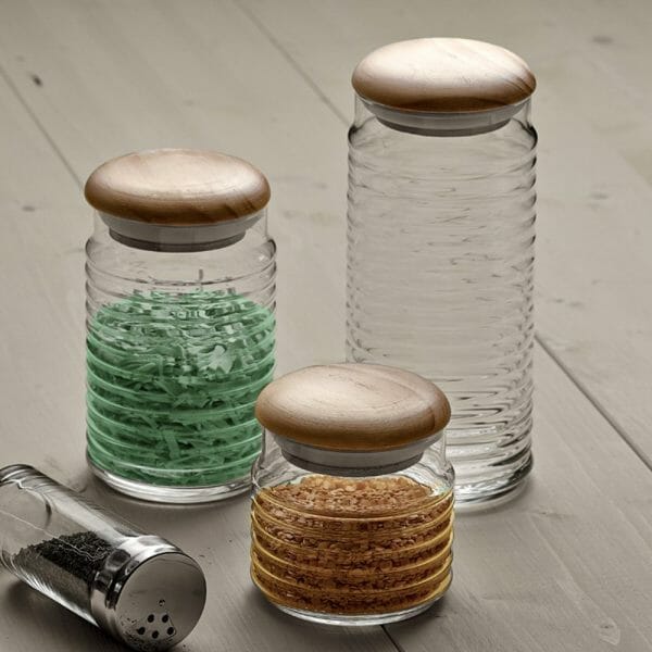 Juego de 3 Frascos Con Tapa De Madera 1.1 Lts - Image 2