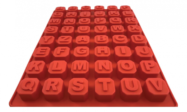 Molde Silicon letras Para Chocolate y hielos