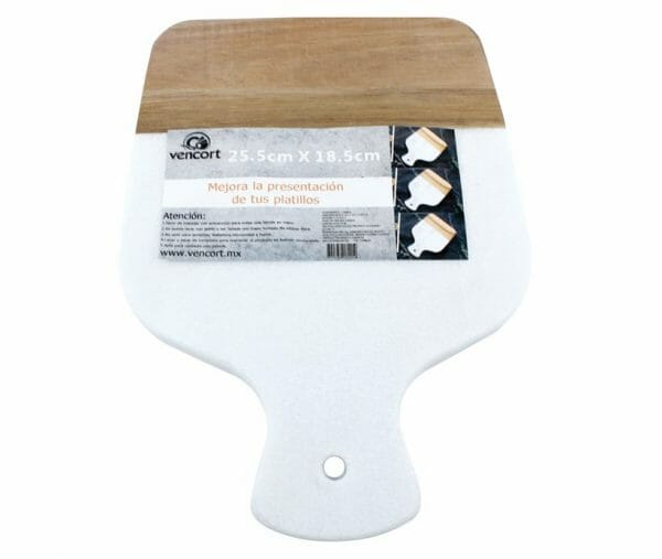 Tabla de Mármol y Madera 25 x 18 cm