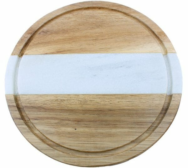 Tabla de Mármol y Madera 27 x 20 cm