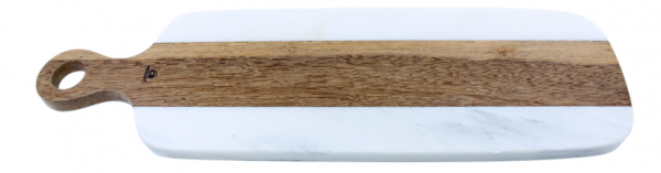Tabla Redonda de Mármol y Madera 23 cm