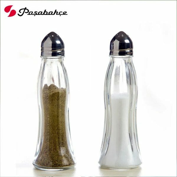 Juego Set De 2 Saleros de Vidrio Con Tapa de Metal 35 ml - Image 2