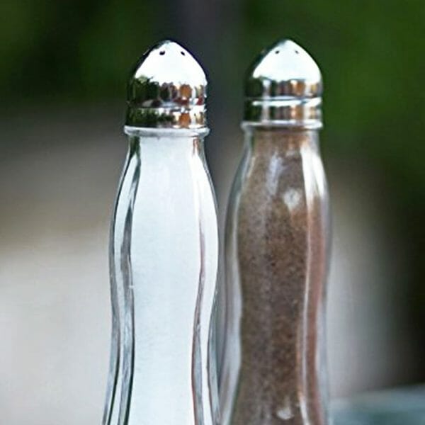 Juego Set De 2 Saleros de Vidrio Con Tapa de Metal 35 ml - Image 3