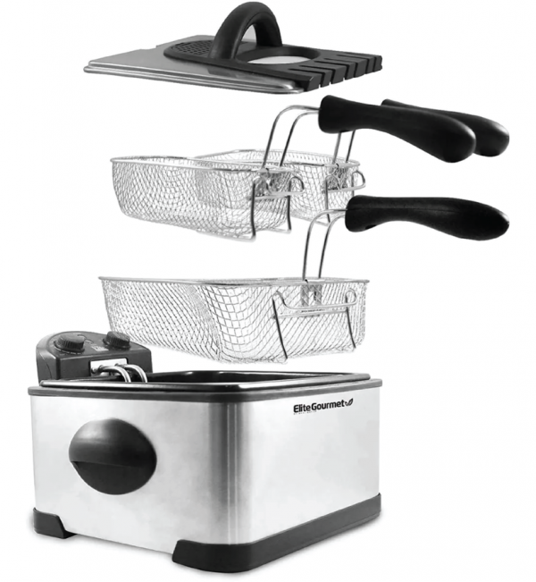 Freidora Electrica Elite Gourmet 1700 Watt 3.8 Litros
