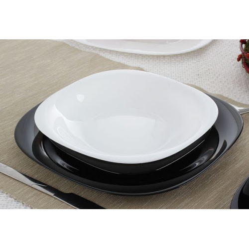 Juego de 6 Platos Hondos Soperos Vidrio Opal Blanco Vencort