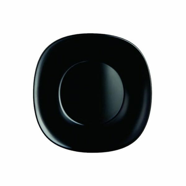 Juego de 6 Platos Vidrio Opal Para Postre Carine Negro