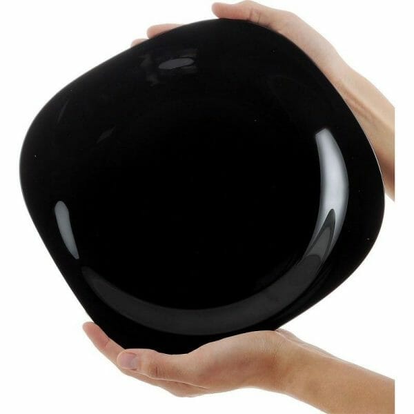 Juego de platos Vidrio Opal Trinche Carine Negro