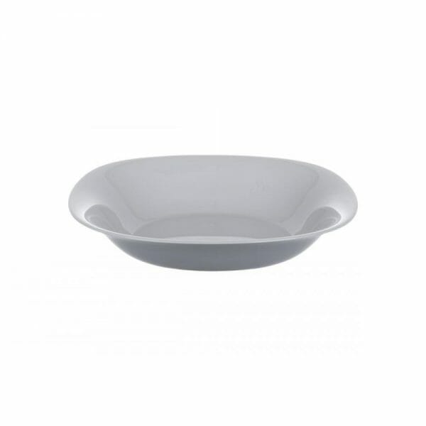 Juego de 6 Platos Hondos Soperos Vidrio Opal Gris