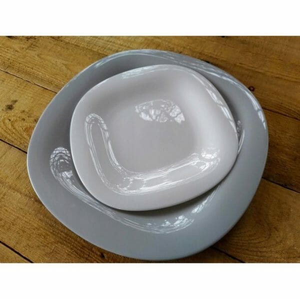 Juego de 6 Platos Vidrio Opal Para Postre Carine Gris - Image 2