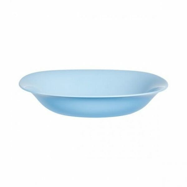 Juego de 6 Platos Hondos Soperos Vidrio Light Blue