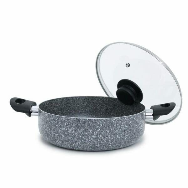 Arrocera Italiana Con Antiadherente de Granito y Tapa de Vidrio 24 cm - Image 3