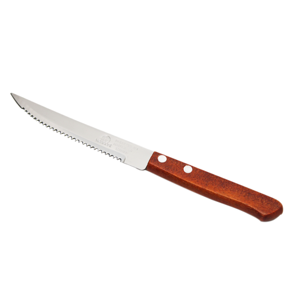 Cuchillo Sierra Para Carne Mango De Madera 4.5" Pulgadas