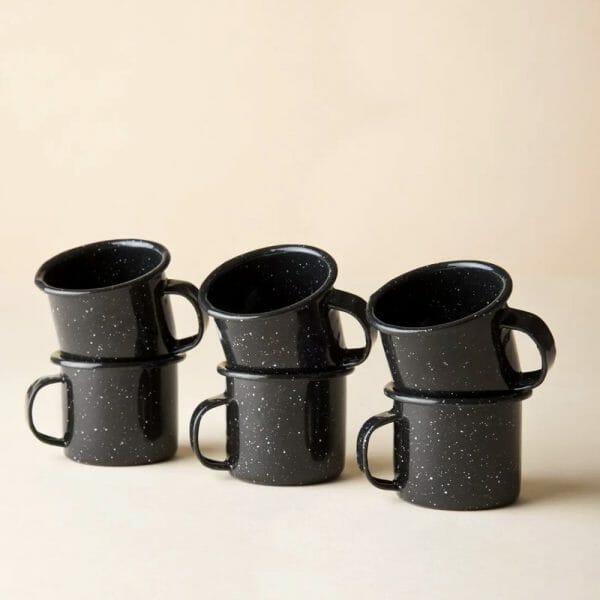 Pocillo Taza De Peltre Negro Jaspeado 85 Ml - Image 2
