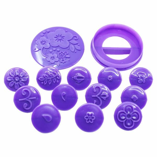 Moldes Sellos Para Masa Y Fondant Flores 14 Pzs