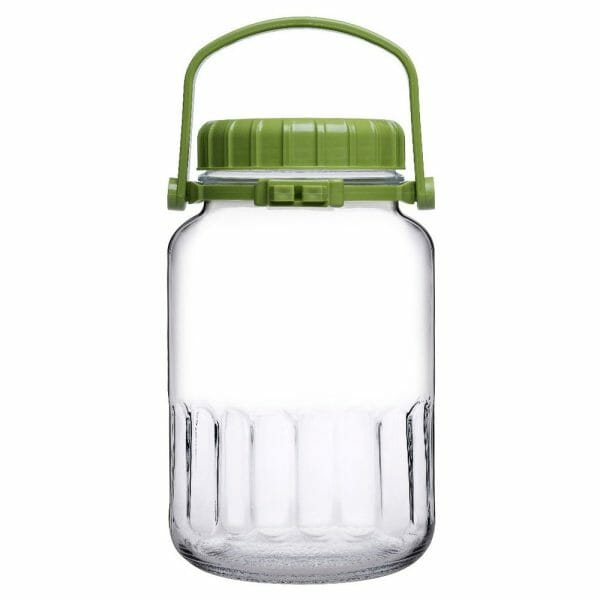 Frasco De vidrio Con Tapa Verde 8 Lts