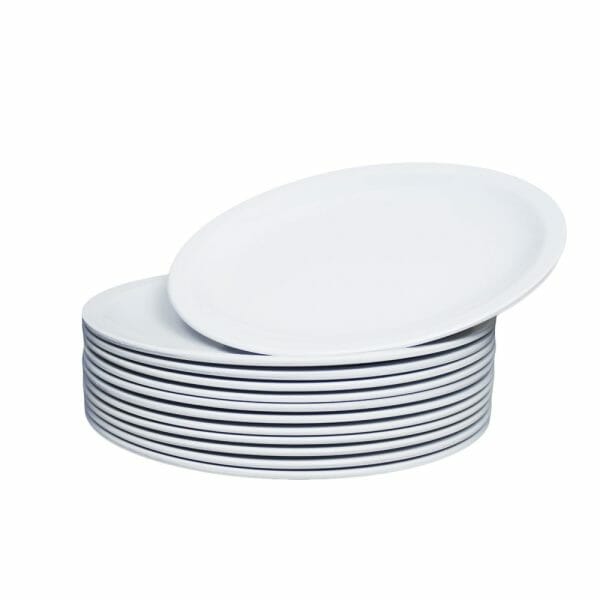 Plato Trinche Melamina Blanca 24 cm