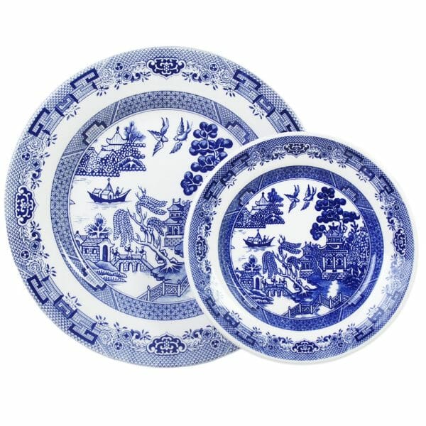 Plato Postre De Cerámica 19 Cm Decorado Blue Willow - Pack 12 Pzs - Image 4