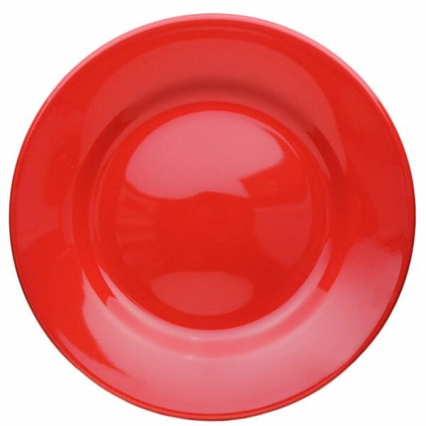 Plato Trinche De Cerámica Rojo 26 Cm