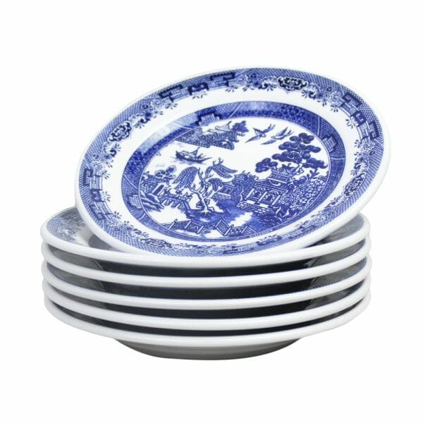 Plato Postre De Cerámica 19 Cm Decorado Blue Willow - Pack 12 Pzs - Image 2