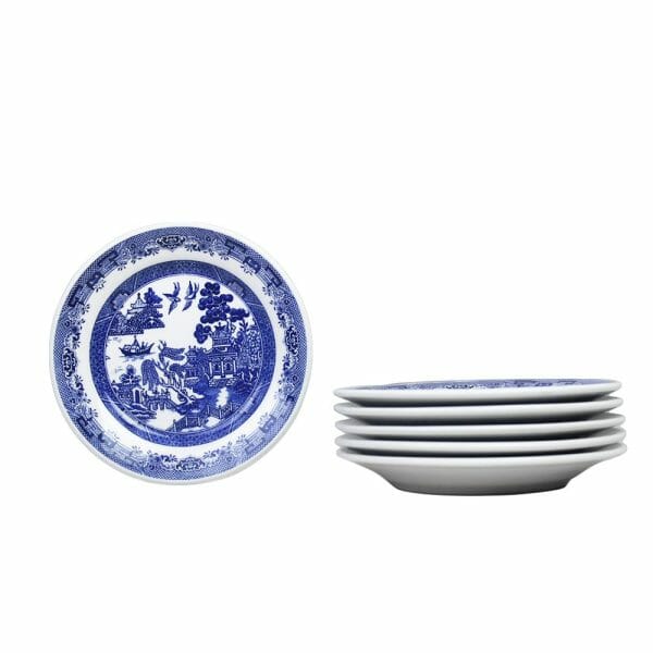 Plato Postre De Cerámica 19 Cm Decorado Blue Willow - Pack 12 Pzs - Image 3