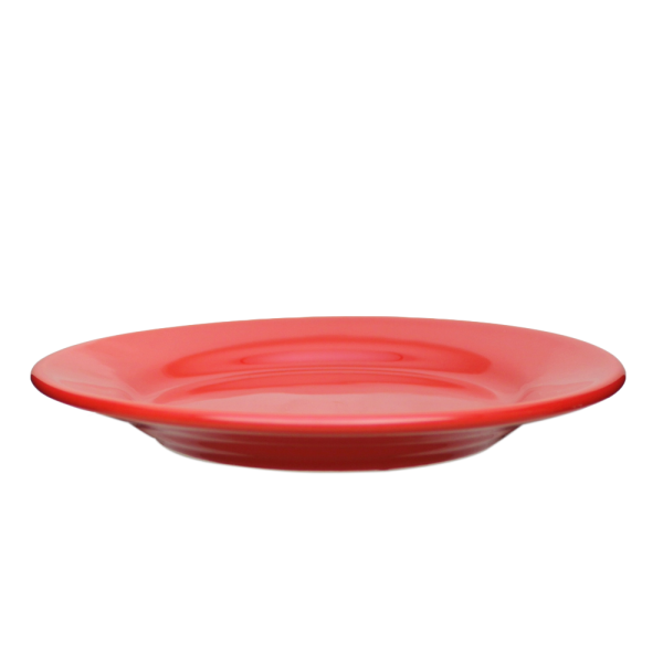 Plato Postre De Cerámica Rojo 18 Cm - Image 2
